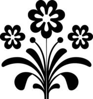 fleurs - minimaliste et plat logo - vecteur illustration