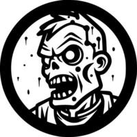 zombi, noir et blanc vecteur illustration
