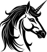 Licorne, noir et blanc vecteur illustration