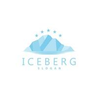 antarctique du froid Montagne iceberg logo conception, Facile vecteur modèle symbole illustration