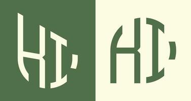 Créatif Facile initiale des lettres ki logo dessins empaqueter. vecteur