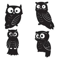 Halloween hibou clipart paquet vecteur