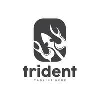 trident arme logo, vecteur lance de Roi poseidon Neptune, symbole modèle conception