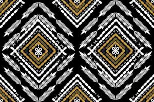 art abstrait ethnique ikat. motif harmonieux de broderie tribale, folklorique et de style mexicain. ornement d'art géométrique aztèque print.design pour tapis, papier peint, vêtements, emballage, tissu, couverture, textile vecteur