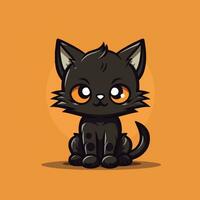 Halloween chaton illustartion vecteur