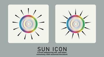 lever du soleil ou le coucher du soleil icône, Soleil icône vecteur isolé sur blanc Contexte.