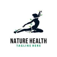 la nature la vie style pour Naturel en bonne santé logo concept vecteur