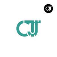 lettre ctj monogramme logo conception vecteur