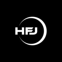 hfj logo conception, inspiration pour une unique identité. moderne élégance et Créatif conception. filigrane votre Succès avec le frappant cette logo. vecteur