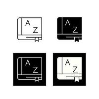 icône de vecteur de dictionnaire