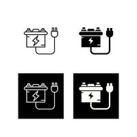icône de vecteur de chargeur de batterie