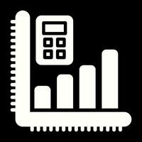 calculatrice avec graphique vecteur icône