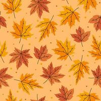 sans couture modèle avec l'automne érable feuilles. vecteur graphique.