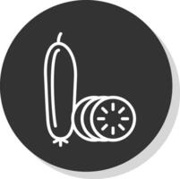 conception d'icône de vecteur de concombre