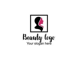 Naturel magnifique femme visage fleur logo vecteur