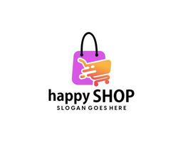 magasin étoile logo conceptions, achats sac logo symbole vecteur