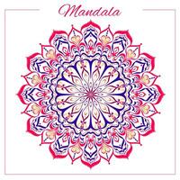 coloré mandala. brillant Oriental circulaire ornement avec rouge et bleu Indien motifs. isolé, vecteur, modifiable. vecteur