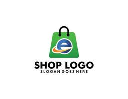 icône de sac à provisions pour le logo d'entreprise de boutique en ligne vecteur