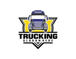 un camion silhouette abstrait logo modèle vecteur adapté pour la logistique ou automobile un camion un service entreprise
