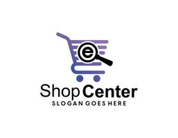 en ligne magasin vecteur logo pour entreprise.