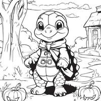 coloriage d'halloween pour les enfants vecteur