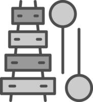 conception d'icône de vecteur de xylophone