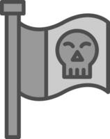 conception d'icône de vecteur de drapeau pirate