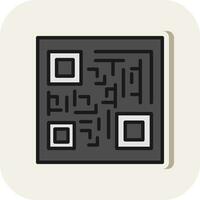 conception d'icône de vecteur de code qr