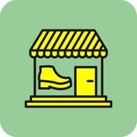 chaussure magasin vecteur icône conception