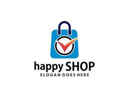 magasin logo avec sac icône pour e Commerce et boutique logo vecteur