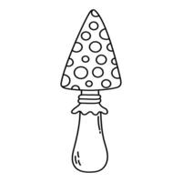 Facile vecteur griffonnage. esquisser dessin de forêt champignon. facile à changement couleur.
