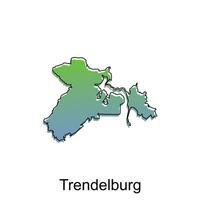 carte ville de Trendelbourg, monde carte international vecteur modèle avec contour illustration conception, adapté pour votre entreprise