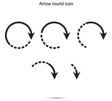 La Flèche rond icône, vecteur illustration.