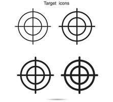 cible Icônes, vecteur illustration.