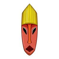 Hawaii tribal masque dessin animé vecteur illustration
