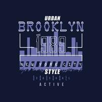 Brooklyn Urbain rue, graphique conception, typographie vecteur illustration, moderne style, pour impression t chemise