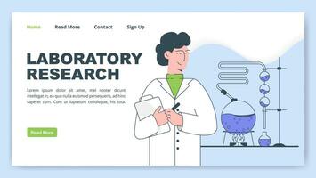 scientifique recherche moderne plat concept pour la toile bannière conception. vecteur