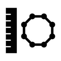 à l'échelle nanométrique vecteur glyphe icône pour personnel et commercial utiliser.