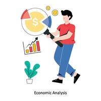 économique une analyse plat style conception vecteur illustration. Stock illustration