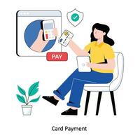 carte Paiement plat style conception vecteur illustration. Stock illustration