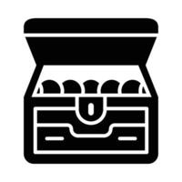 Trésor poitrine vecteur glyphe icône pour personnel et commercial utiliser.