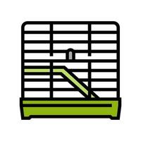 hamster cage animal de compagnie Couleur icône vecteur illustration