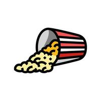 seau pop corn rayé boîte Couleur icône vecteur illustration