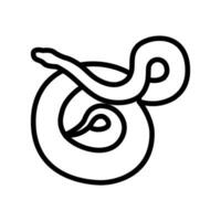 python animal serpent ligne icône vecteur illustration
