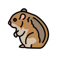 hamster permanent animal de compagnie Couleur icône vecteur illustration