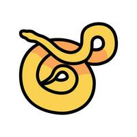 python animal serpent Couleur icône vecteur illustration