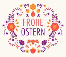 Frohe Osstern Vecteur De Typographie