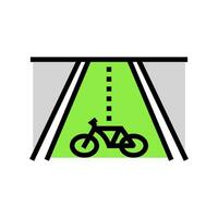 bicyclette voie environnement Couleur icône vecteur illustration
