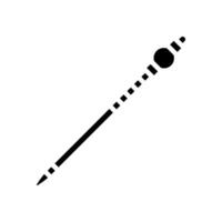 yatra bâton pèlerin Personnel glyphe icône vecteur illustration
