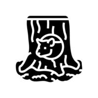 hamster animal de compagnie maison glyphe icône vecteur illustration
